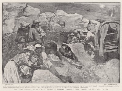 The Real Victims of the War, Refugees seeking Shelter from Shells on the Mooi River by William Small